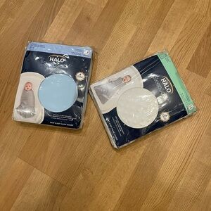 Halo SleepSack & SleepSack Swaddle Bundle -  Blue Micro-Fleece and White Plush